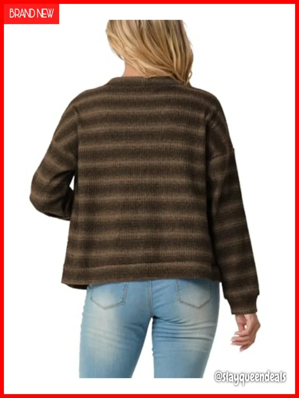 Lightweight Cropped Cardigan V Neck Long Sleeve Waffle Knit Button Up Sweater
